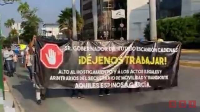 Susana Solis Informa PROTESTAN transportistas de Uber, no los dejen trabajar en Chiapas