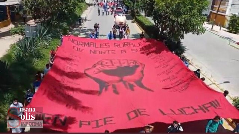 Manifestación de estudiantes de la Mactumactzá en Tuxtla Gutiérrez