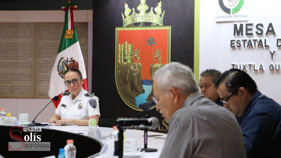 La titular de la SSyPC encabezó la Mesa de Seguridad Estatal, en representación del gobernador Rutilio Escandón