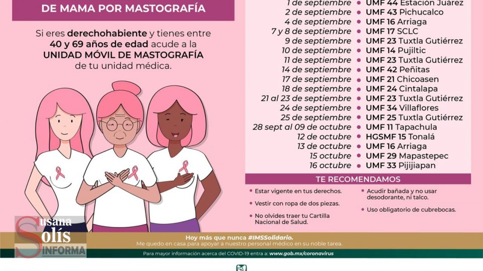 IMSS realiza mastografías en unidad móvil - Susana Solis Informa
