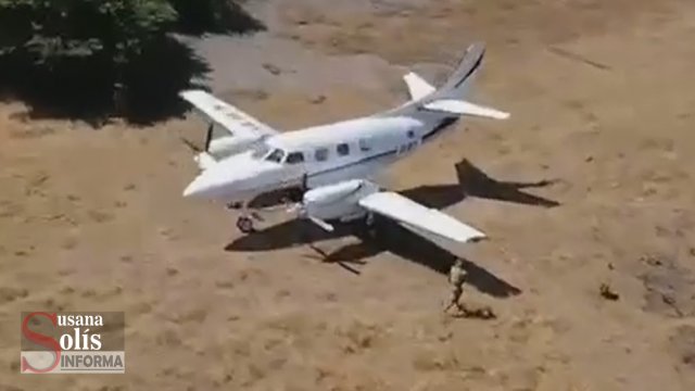 Susana Solis Informa ASEGURAN en Chiapas aeronave con bidones de turbosina