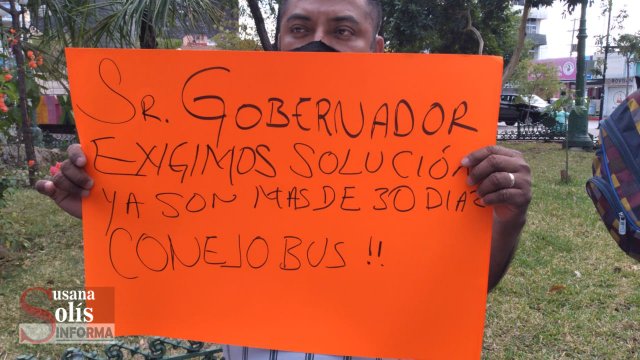 Susana Solis Informa EX TRABAJADORES del conejobus exigen liquidación