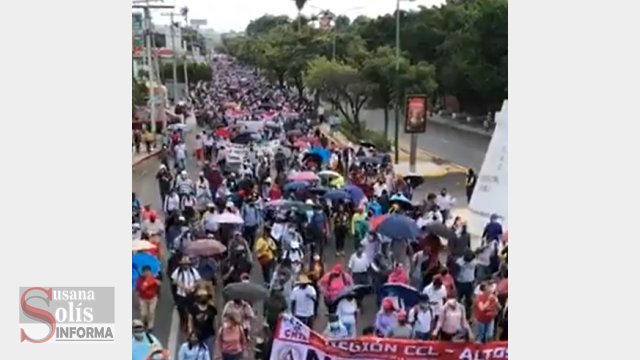 Susana Solis Informa MULTITUDINARIA marcha de maestros y trabajadores de la salud