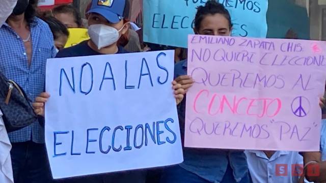 Susana Solis Informa PROTESTAN por nuevas elecciones en Emiliano Zapata en Chiapas