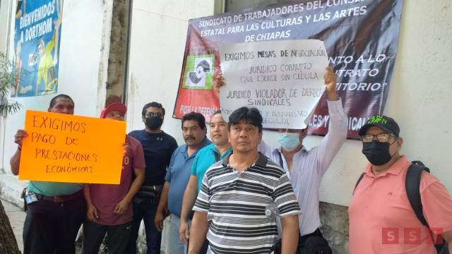 Susana Solis Informa Protestan trabajadores de Coneculta; autoridades no reconocen al sindicato