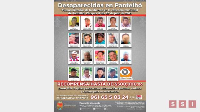 Susana Solis Informa Se cumplen 15 meses de la desaparición de 21 personas en Pantelhó