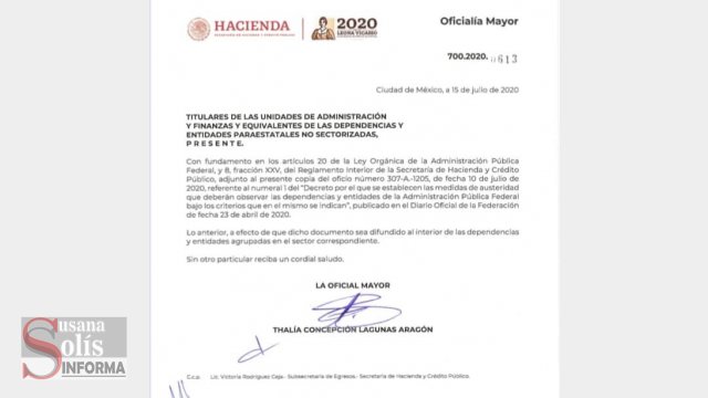 Susana Solis Informa SEGUIRÁ moche salarial a burócratas federales