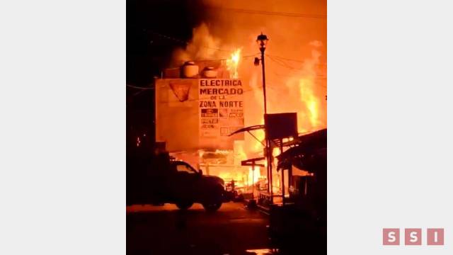 Susana Solis Informa FUEGO arrasa con 25 locales de mercado en Chiapas