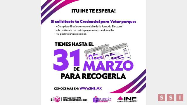 Susana Solis Informa Si realizaste actualización, tienes pocos días para recoger tu credencial del INE