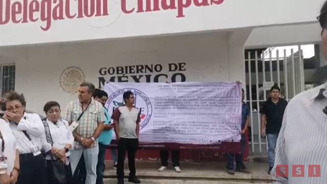 Susana Solis Informa Protestan trabajadores del ISSSTE en Chiapas; no les pagan viáticos desde hace un año