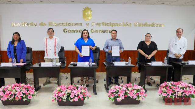 Susana Solis Informa Firman Convenio de Colaboración IEPC y el Icatech
