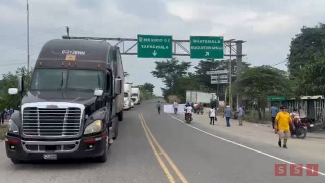 Susana Solis Informa Bloqueo en el puente internacional de Suchiate genera afectaciones en la frontera sur
