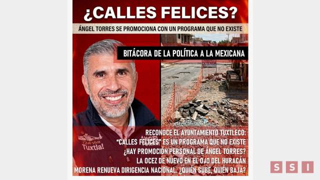 Susana Solis Informa Tuxtla sin “calles felices”