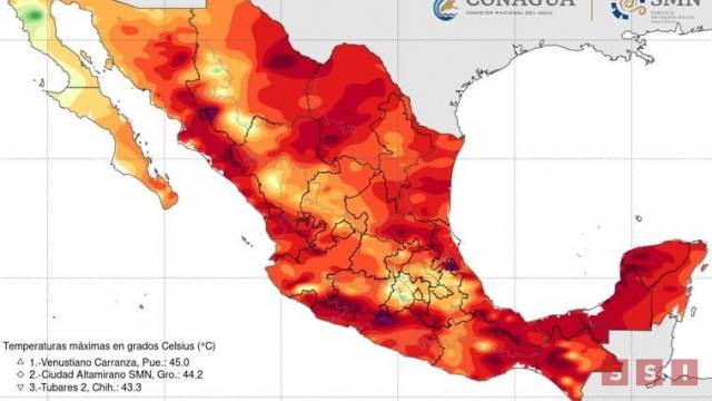 Susana Solis Informa Chiapas registra temperaturas de hasta 43 grados por ola de calor; prevén ligero descenso