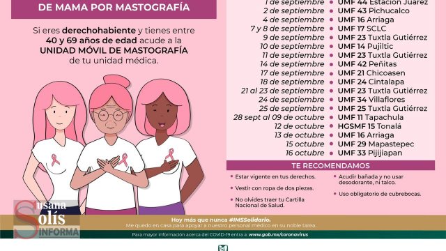 Susana Solis Informa IMSS realiza mastografías en unidad móvil