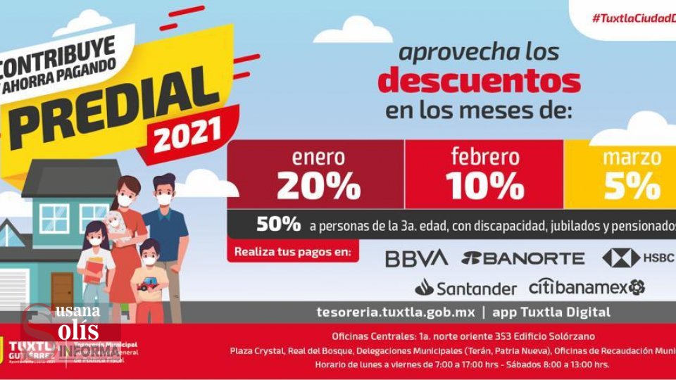 INICIA  programa de descuentos para pagos prediales en Tuxtla Gutiérrez Susana Solis Informa