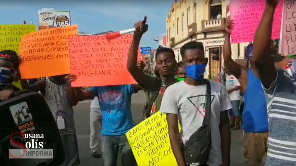 MIGRANTES piden salir de Tapachula Chiapas; realizan protesta - Susana Solis Informa