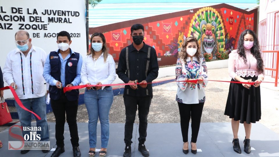 Inauguran mural “Raíz Zoque” con motivo al Día Internacional de las Juventudes - Susana Solis Informa