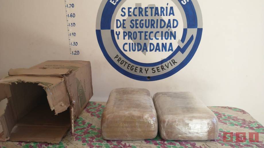 ASEGURAN 18 kilos de droga; era transportada en caja de cartón - Susana Solis Informa