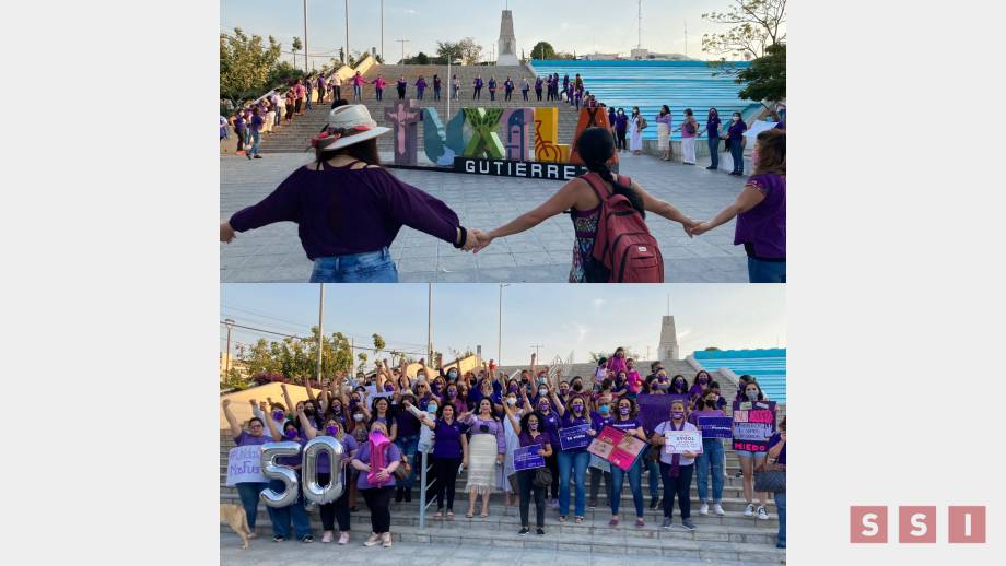 REALIZA Colectiva 50+1 en Chiapas Cadena Feminista para exigir alto a la violencia Susana Solis Informa