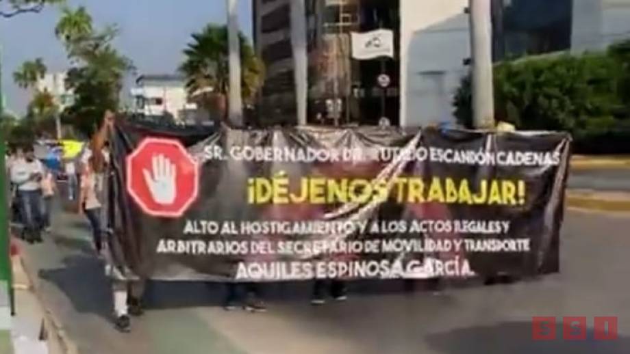 PROTESTAN transportistas de Uber, no los dejen trabajar en Chiapas Susana Solis Informa