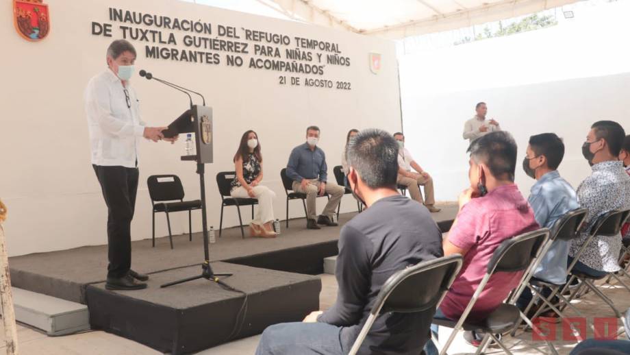 Inauguran Rutilio Escandón y Carlos Morales el Refugio Temporal de Tuxtla Gutiérrez para Niñas y Niños Migrantes no Acompañados. - Susana Solis Informa