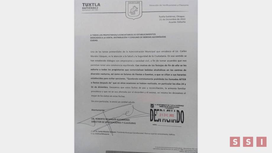 Ayuntamiento de Tuxtla aplicará sanciones a quienes organicen “After´s” - Susana Solis Informa