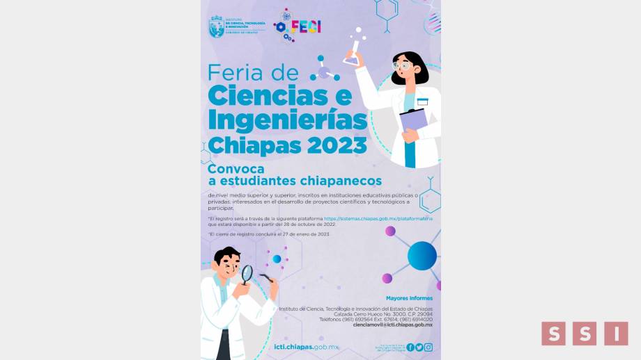 Convocatoria “Feria de Ciencias e Ingenierías Chiapas 2023” - Susana Solis Informa