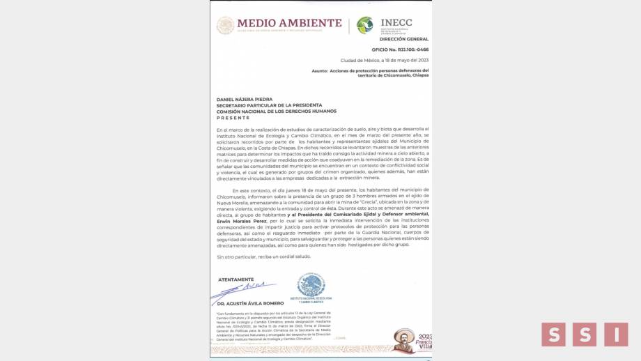 Personas armadas amenazas a ambientalistas en Chicomuselo Chiapas - Susana Solis Informa