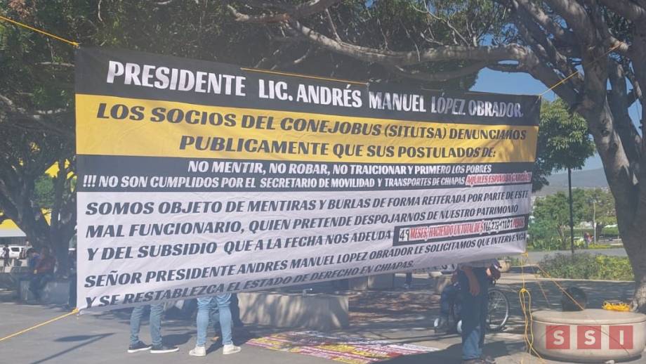 PROTESTAN socios del Conejobus; les adeudan 166 MDP - Susana Solis Informa