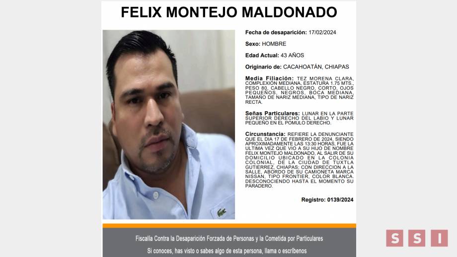 PIDEN ayuda para localizar a trabajador desaparecido del Poder Judicial de la Federación - Susana Solis Informa