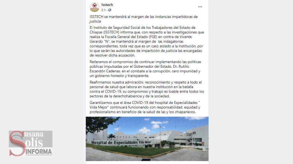 SE DESLINDA Isstech de médico detenido, pero antes lo presumía - Susana Solis Informa