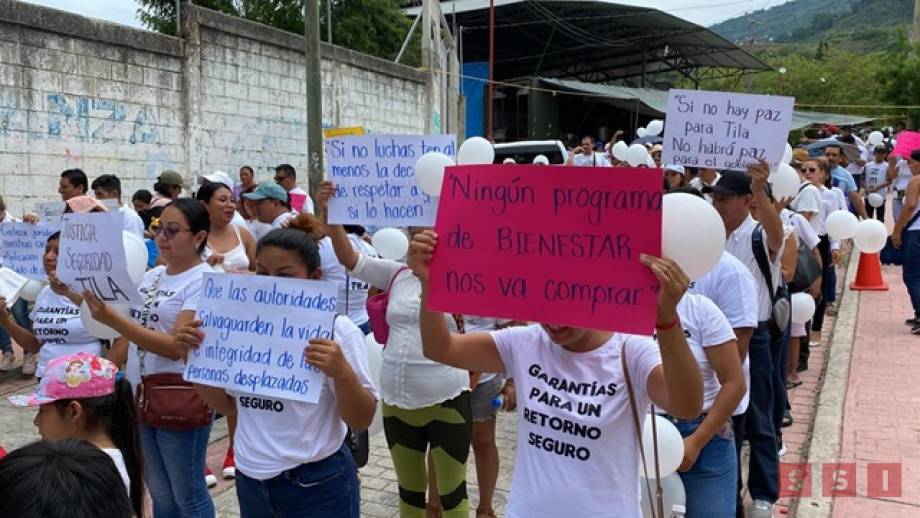 SE MANIFIESTAN para pedir la paz en Tila; exigen retorno seguro e indemnización - Susana Solis Informa