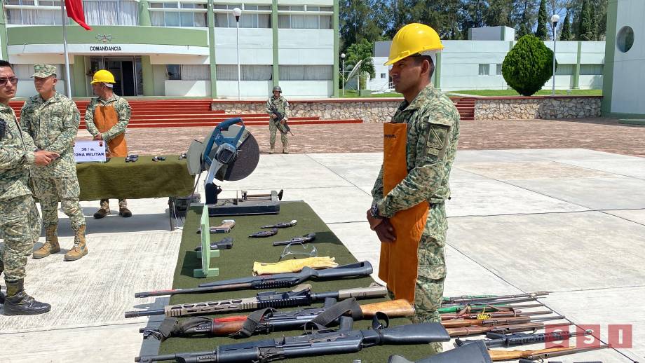 DESTRUYEN más de 500 armas decomisadas y de campañas de donaciones - Susana Solis Informa