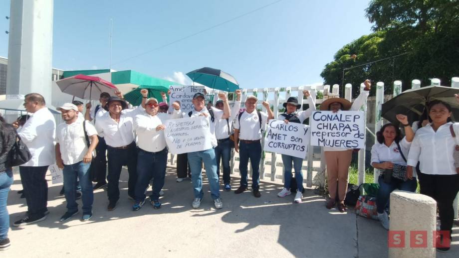 PROTESTAN trabajadores sindicalizados del CONALEP; denuncian represión laboral - Susana Solis Informa