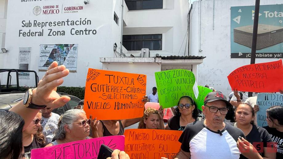 Protestan venezolanos en Chiapas; piden retornarlos a su país - Susana Solis Informa