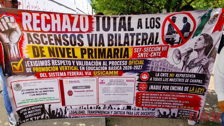 Maestros piden transparencia en proceso de ascenso; protestan frente a la COSICAMM - Susana Solis Informa