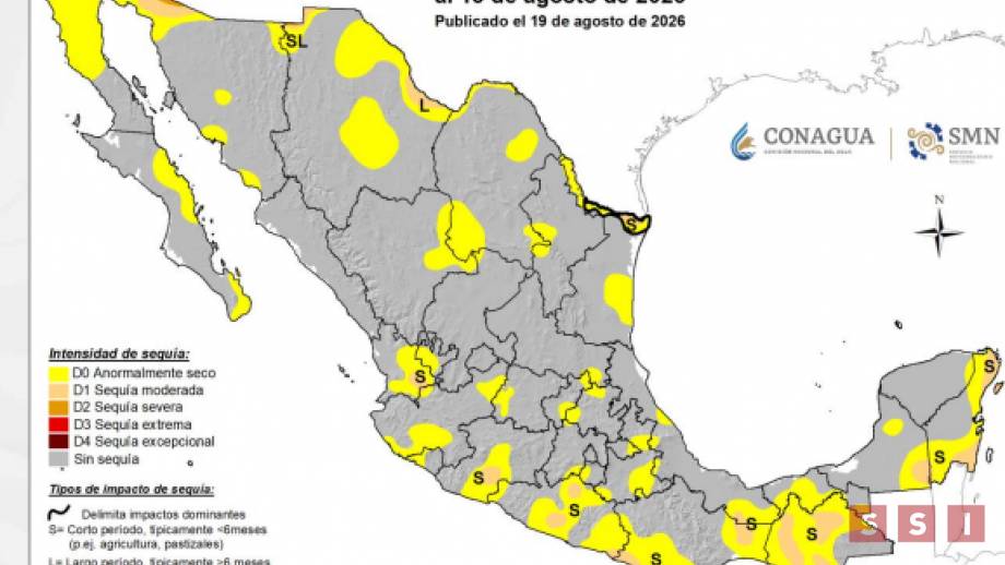 El estado concentró casi una tercera parte de los municipios con sequía registrados en México