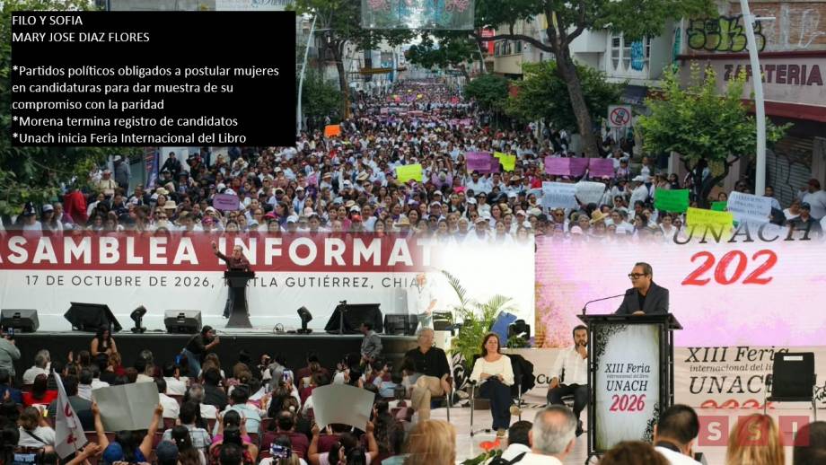 La prueba de que los partidos no están en contra de la paridad es que postulen a candidatas Susana Solis Informa